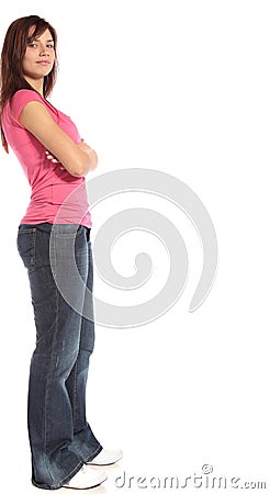 Laid-back young woman Stock Photo