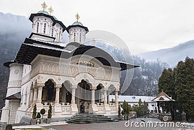 Lainici, orthodox romanian monastery Editorial Stock Photo