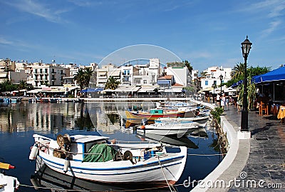 Lake in Aghios Nikolaos Stock Photo