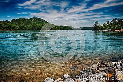 Lake Allatoona at Red Top Mountain State Park Stock Photo