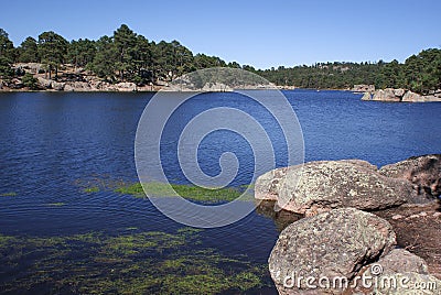 Lake Arareco in the highlands of Copper Canyons in Chihuahua, Me Stock Photo