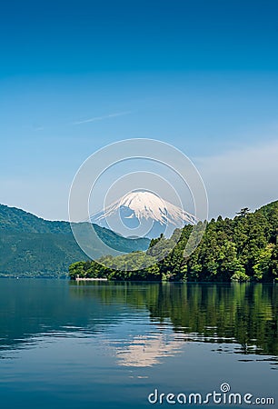 Lake Ashi and Mount Fuji Stock Photo