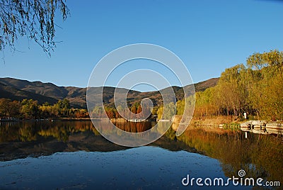 Lake In autum Stock Photo