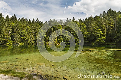 Lake Badersee In Grainau, Germany Stock Photo