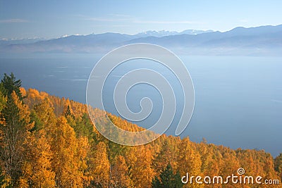 Lake Baikal in autumn Stock Photo