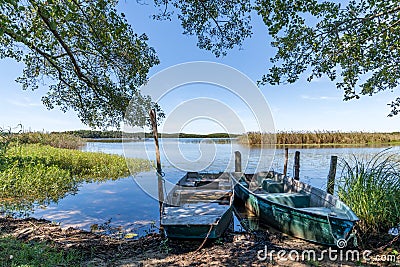 The lake of Biscarrosse, in the department of Landes, France Stock Photo