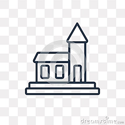 Lake bled vector icon isolated on transparent background, linear Vector Illustration