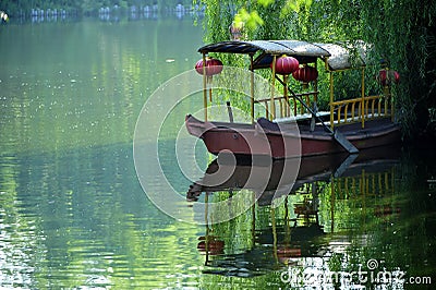 Lake boat Stock Photo