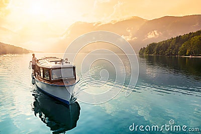 Lake of Bohinj - Slovenia Editorial Stock Photo