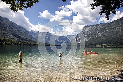 Lake Bohinj Editorial Stock Photo