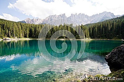 Lake of Caress - Dolomiti Stock Photo