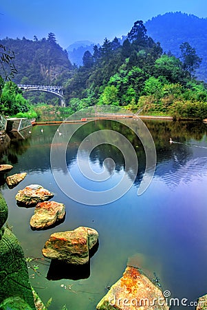 Lake in China Stock Photo