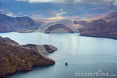 Lake Chuzenji in Nikko, Japan Stock Photo