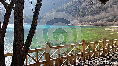 Lake with clear crisp water Stock Photo