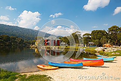 Lake Crackenback Scenery Editorial Stock Photo