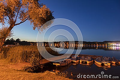 Lake Czos in Mragowo Stock Photo