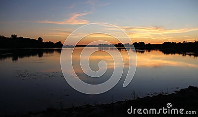 Lake of Der Champage Grand Est France Stock Photo