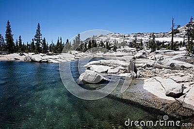 Lake in Desolation Wilderness of Eastern California Stock Photo