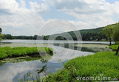 Lake Como in Cayuga County NewYorkState Stock Photo