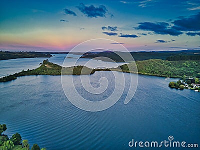 Lake at dusk Stock Photo