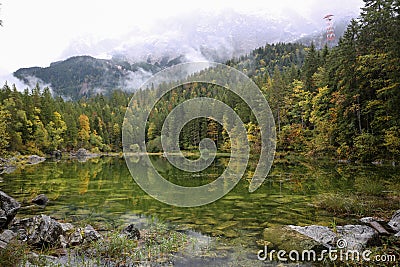 Lake Frillensee near Garmisch Partenkirche Stock Photo