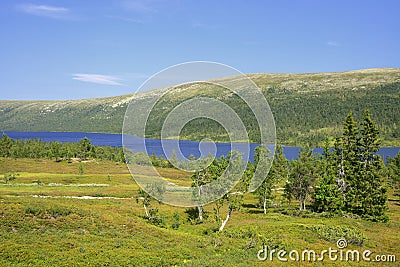 Lake Grovelsjon in Dalarna in Sweden Stock Photo