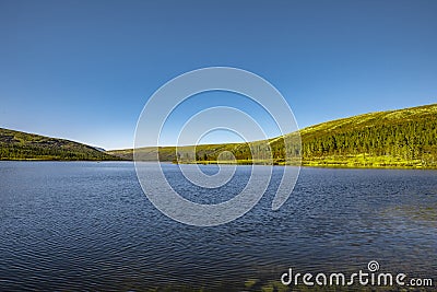 Lake GrÃ¶velsjÃ¶n in Dalarna in Sweden Stock Photo