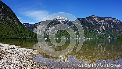 Lake Hallstattersee in Austria Stock Photo