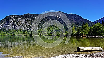 Lake Hallstattersee in Austria Stock Photo