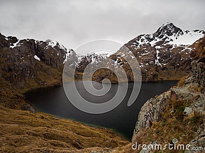 Lake Harris, Routeburn Track, New Zealand Stock Photo