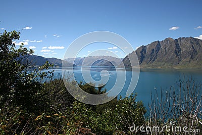 Lake Hawea New Zealand Stock Photo