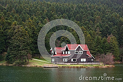 Lake house Stock Photo