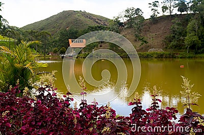 Lake house in Teresopolis Stock Photo