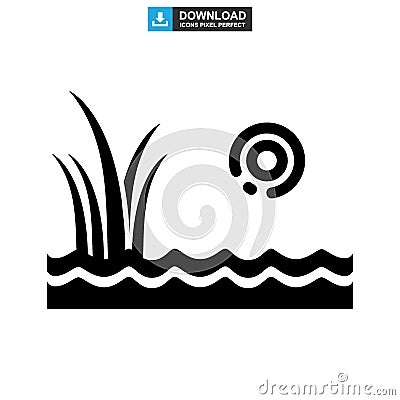 Lake icon or logo isolated sign symbol vector illustration Vector Illustration