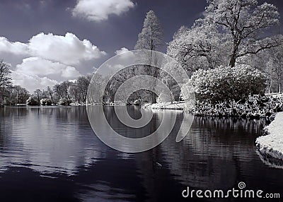 Lake infrared Stock Photo