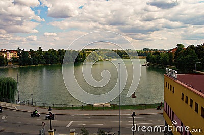 The lake Jordan, Tabor, Czech Republic, August Stock Photo