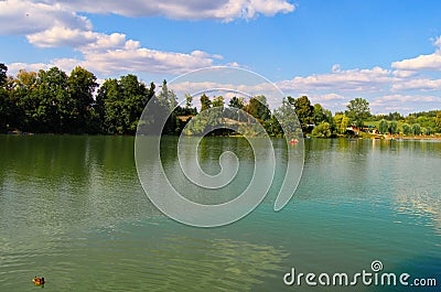 The lake Jordan, Tabor, Czech Republic, August Stock Photo