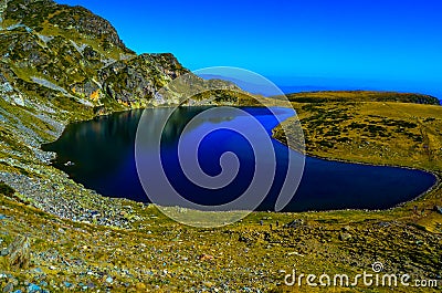 Lake Kindey , One of the famous seven lakes in mountain Rila, Bulgaria Stock Photo