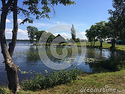 Lake in Kizhi Russia Stock Photo