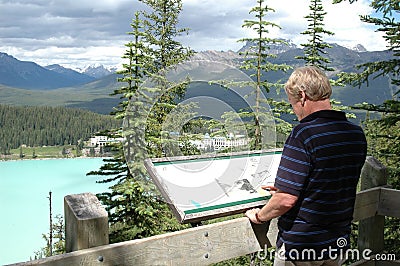 Lake Louise Hike Stock Photo