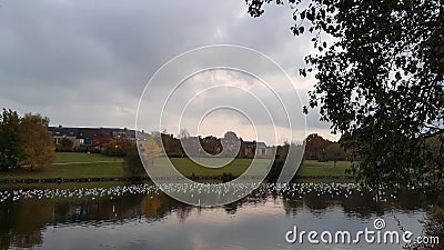 The Lake in Louvain La Neuve Stock Photo