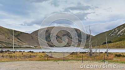 Lake Lyndon in New Zealand Stock Photo