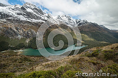 Lake MacKenzie. Routeburn Track, New Zealand Stock Photo