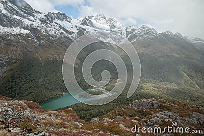 Lake MacKenzie. Routeburn Track, New Zealand Stock Photo