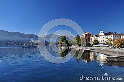 Lake Maggiore, Italy: Verbania Pallanza lakeside town Stock Photo