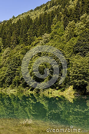 Lake Malvaglia on Blenio valley Stock Photo