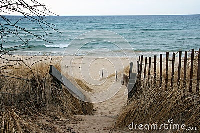 Lake Michigan Beach Stock Photo