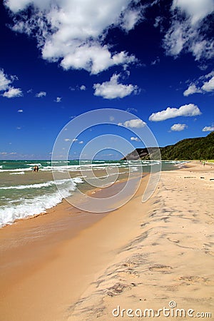 Lake Michigan Beach Stock Photo