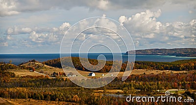 Lake Michigan Farm Stock Photo