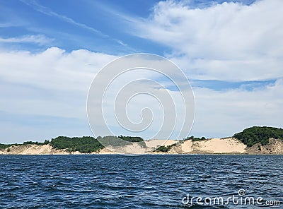 Lake Michigan sand dune coast Stock Photo